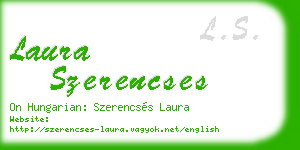laura szerencses business card